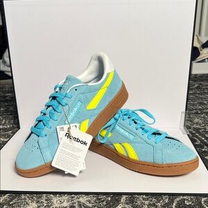 Reebok Sky Blue and Neon Yellow Trainers
